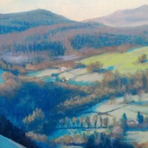 oil painting of Cwm Ysgolion & Bron y Aur