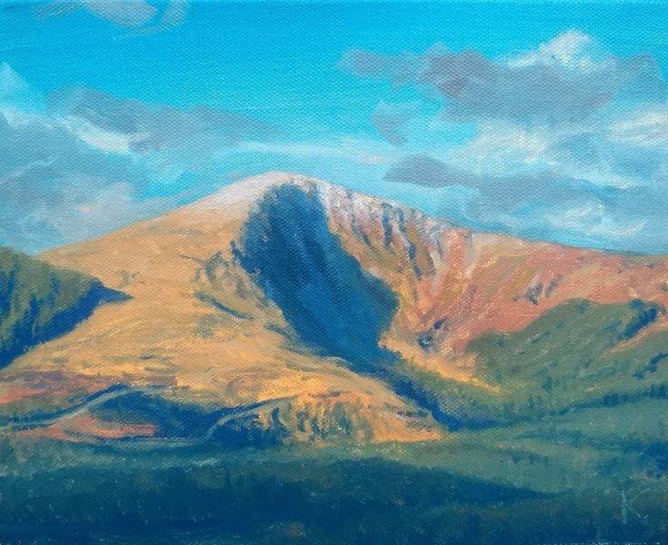 Oil painting of Tarren y Gesail