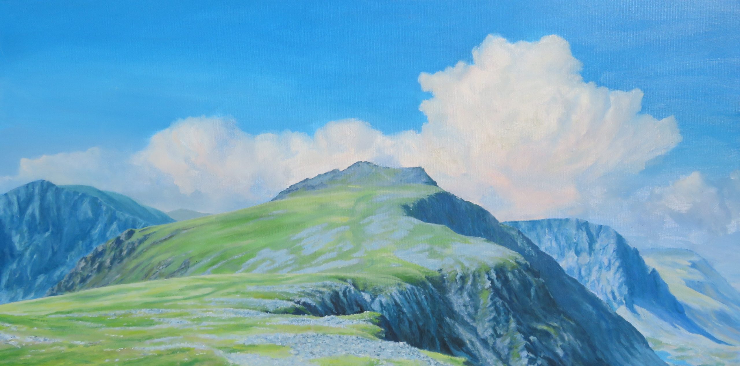 An oil painting of the Welsh mountain of Cader Idris,